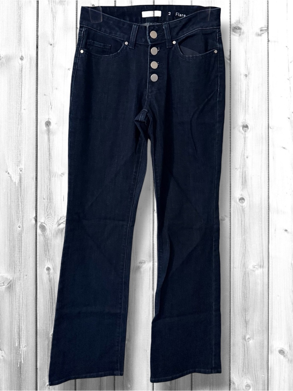 🌼LC Lauren Conrad Dark Blue Flare Jeans with Button-Fly